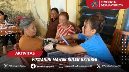 POSYANDU MAWAR DI BULAN OKTOBER